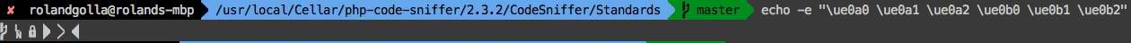 oh-my-zsh output